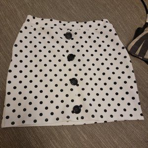Polka dot mini skirt